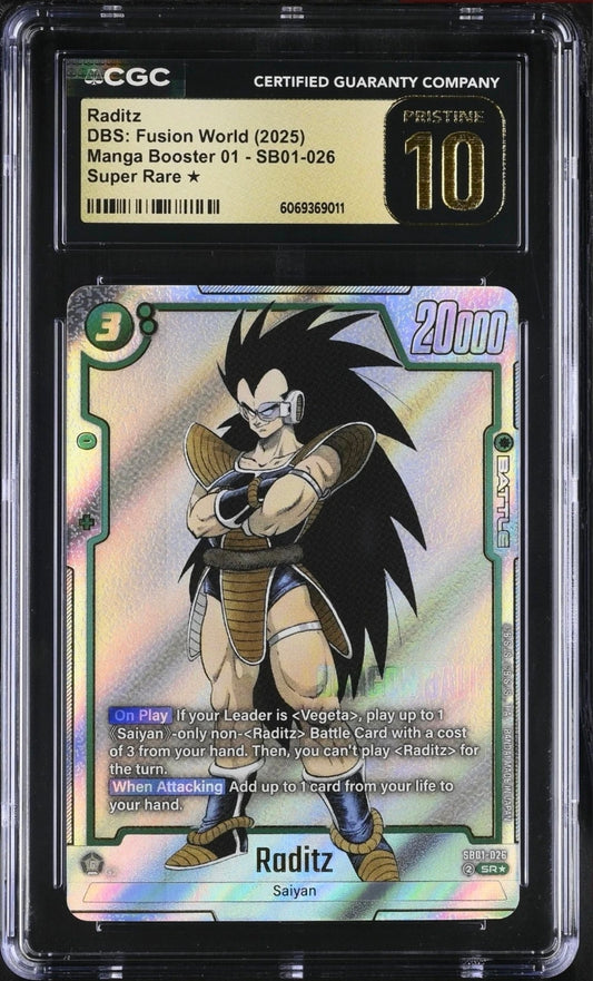 CGC 10 Pristine - Raditz SB01-026 POP 1