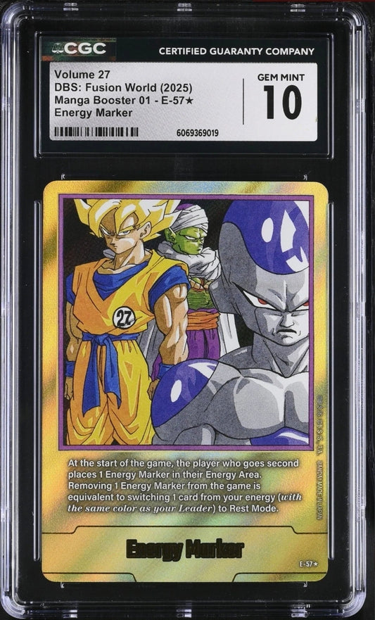 CGC 10 - Frieza, Goku, & Piccolo SB01 E-57 POP 1