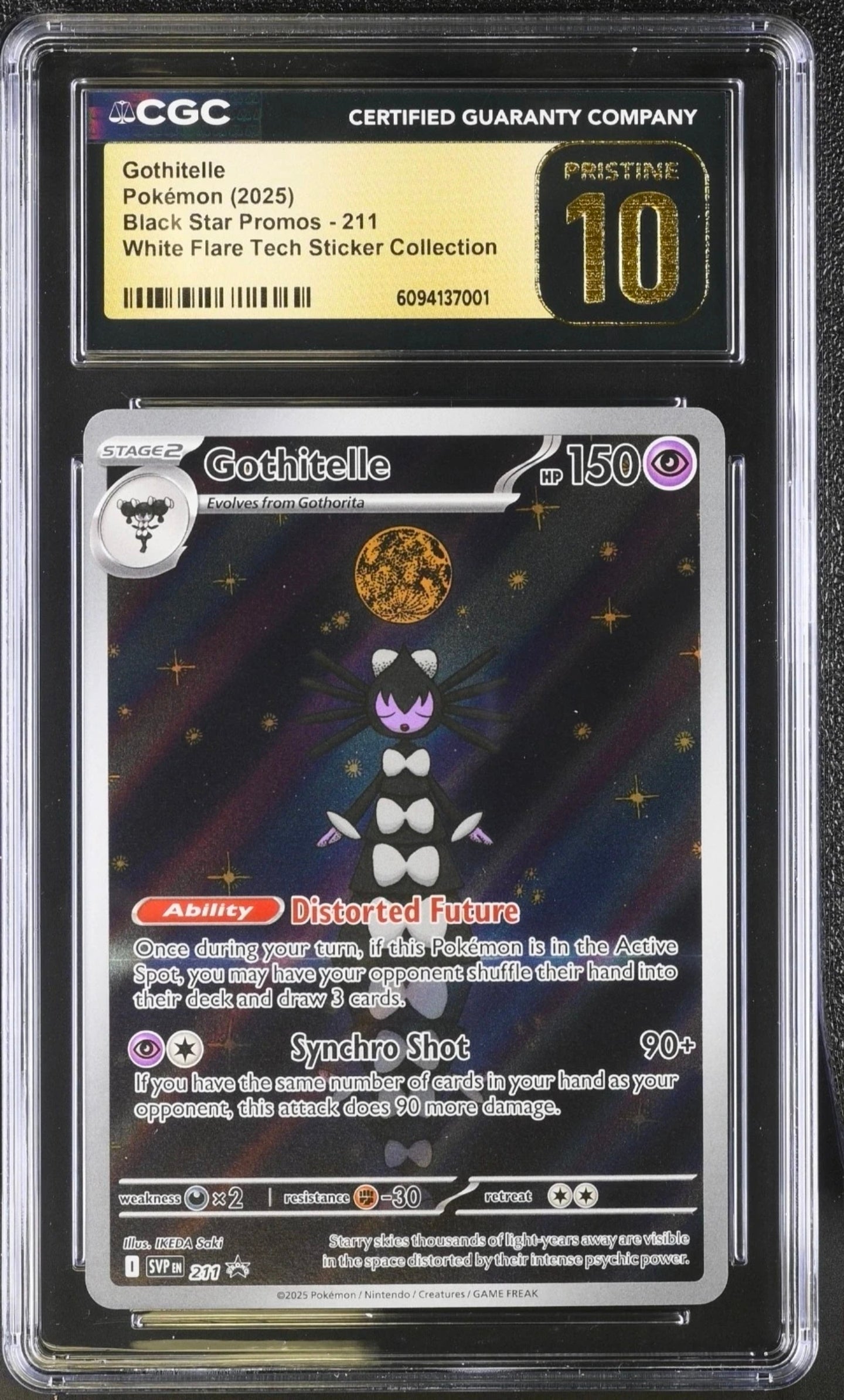 CGC 10 Pristine - Gothitelle 211 SV-Promo