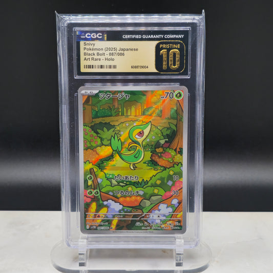 CGC 10 Pristine - Snivy 087/086 Black Bolt