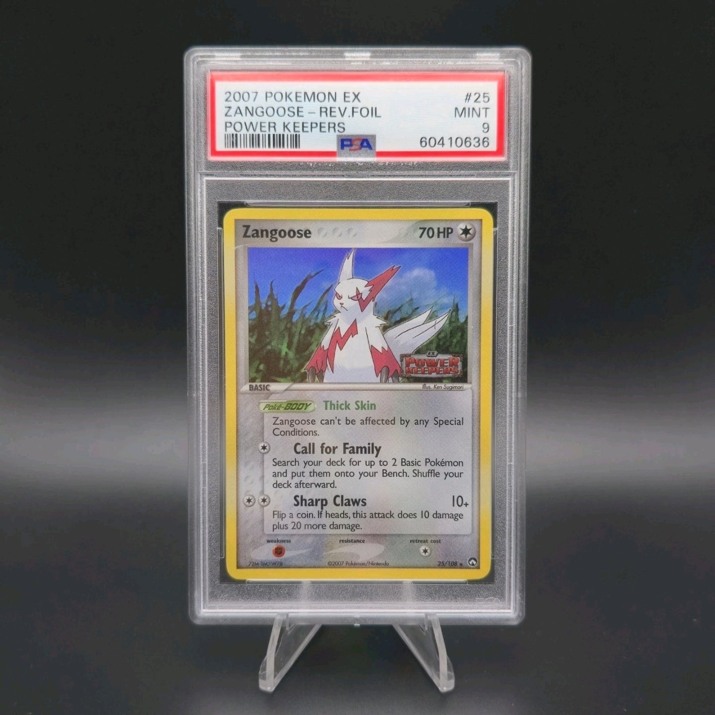 PSA 9 - Zangoose 25/108 Reverse Holo Stamped [Power Keepers]